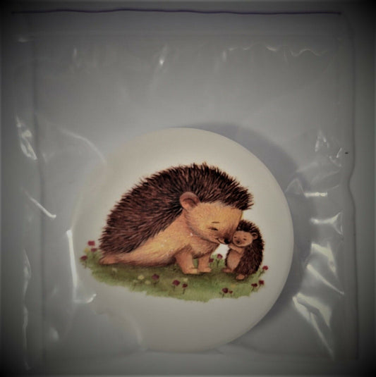 Car Costers stone, sublimated set of 2 Hedgehog designs