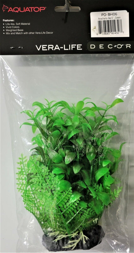 Aquatop Anacharis Aquarium Plant Green 6"-16" Tall with Weighted Base