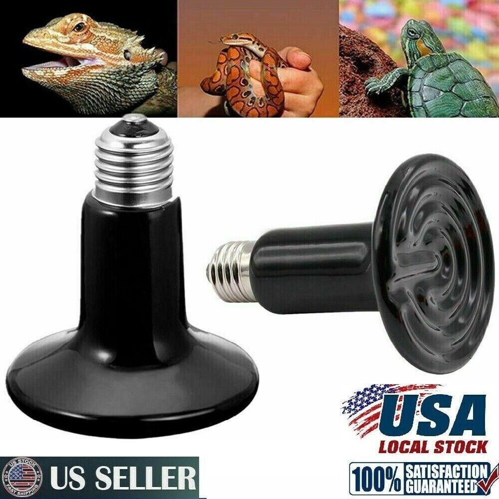 Ceramic Brooding Bulb Ceramic Heat Emitter Reptile Heat Lamp Bulb NoLight Emitting Brooder C ...