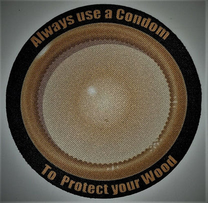 Coasters Condom Print 3.5" around X 1/16" thick 4 Pk.