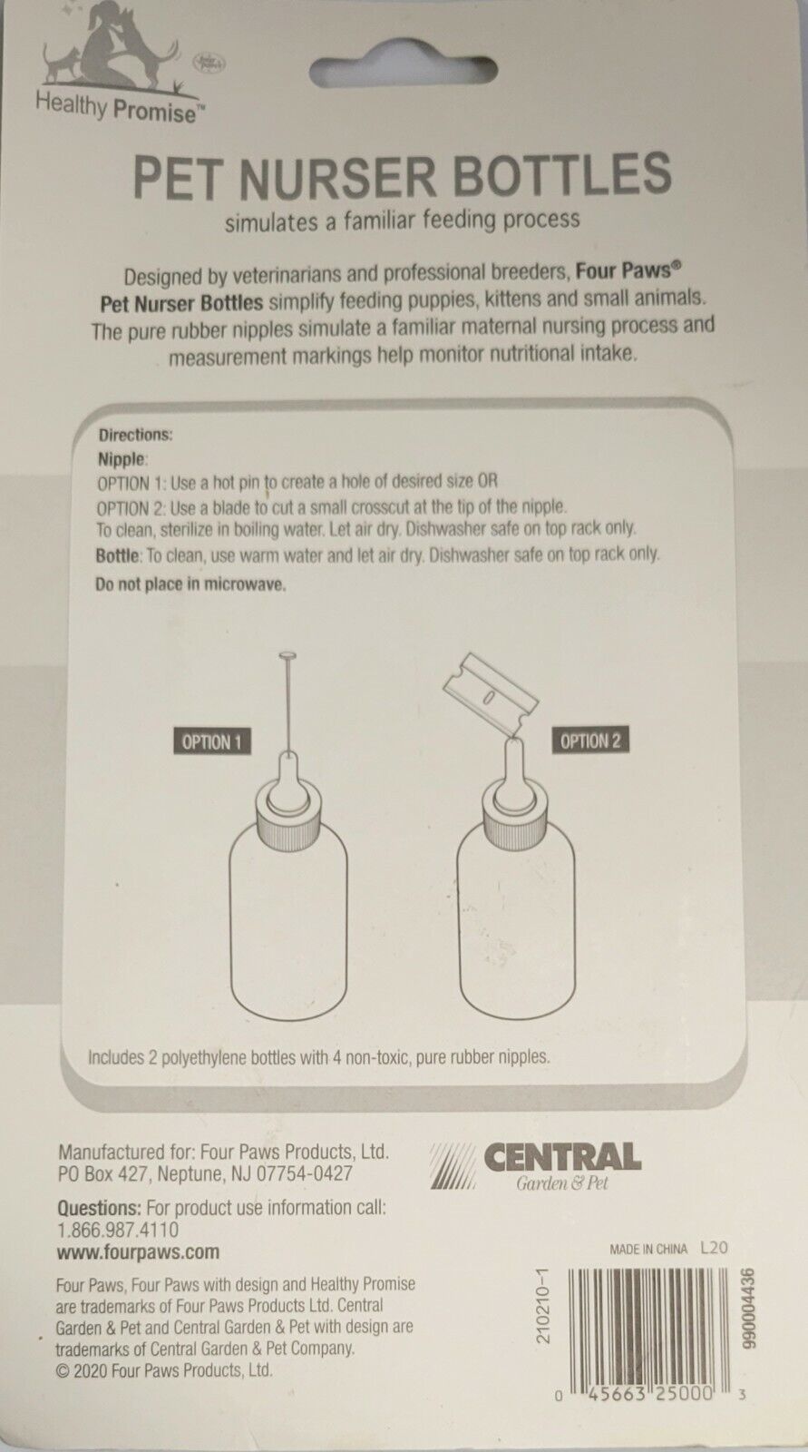 Four Paws Pet Nursers: 2 oz. Bottles  {2 Pack } Model # FF25000