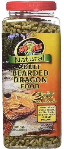 Zoo Med 20-Ounce Natural Bearded Dragon Food, Adult Formula